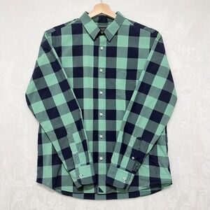 Untuckit Bonarda Shirt Mens XL slim Fit Green Blue Buffalo Plaid Casual Preppy *